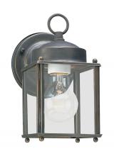 Generation Lighting 8592-71 - New Castle traditional 1-light outdoor exterior wall lantern sconce in antique bronze finish with cl