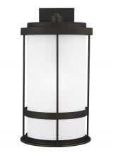 Generation Lighting 8890901DEN3-71 - Wilburn modern 1-light LED outdoor exterior Dark Sky compliant extra large wall lantern sconce in an