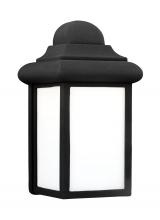 Generation Lighting 8988EN3-12 - Mullberry Hill traditional 1-light LED outdoor exterior wall lantern sconce in black finish with smo