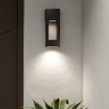 Generation Lighting - Seagull 8657793S-12 - Testa modern 2-light LED outdoor exterior medium wall lantern in black finish with satin etched glas