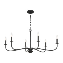 Generation Lighting GLC1196MBK - Abells Six Light Chandelier