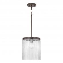 Capital 356211OR - 1-Light Pendant in Oil Rubbed Bronze with Clear Beveled Fluted Glass