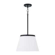 Capital 361011MB - 13.25" W x 9" H 1-Light Cone Pendant in Matte Black with Soft White Glass