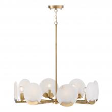 Capital 454682AD - 8-Light Chandelier in Aged Brass with Natural Alabaster Stone