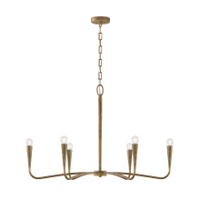 Capital 459861ARG - 39" W x 24.25" H 6-Light Chandelier in Hand-painted Textured Artisan Gold