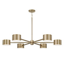 Capital 460901AD - 42.25" W x 8" H Integrated LED Chandelier in Aged Brass with Up and Down Cylinder Lights