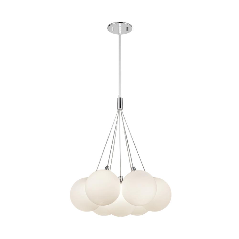 Bolla 17-in Opal Glass LED Chandelier