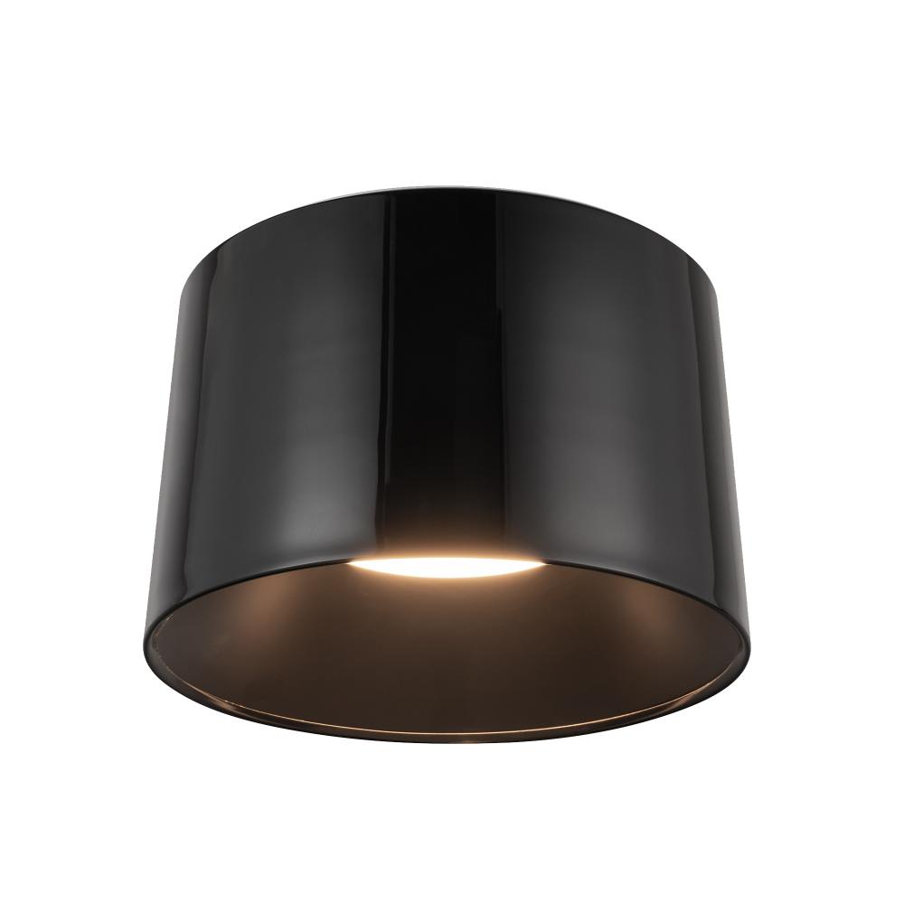 Etta 19-in Jet Black LED Flush Mount