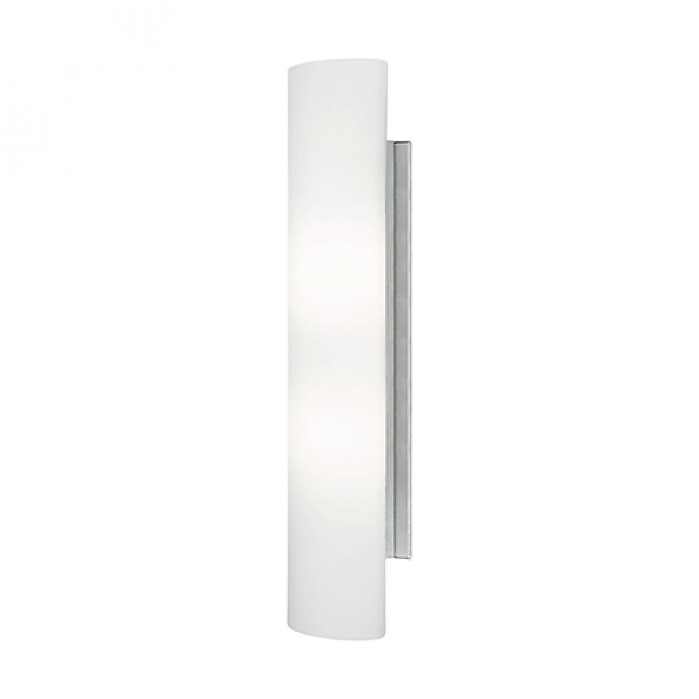 LED Wall Sconce with Segmental Shaped White Opal Glass