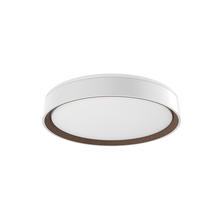 Kuzco Lighting Inc FM43916-WH/WT - Essex 16-in White/Walnut LED Flush Mount