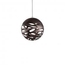 Kuzco Lighting Inc PD2507-BZ - Single LED Pendant with Organic Shaped Laser Cut Metal Sphere Shades