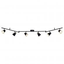 Vaxcel International C0209 - Fairhaven 6L LED Swing Directional Ceiling Light Textured Black and Natural Brass
