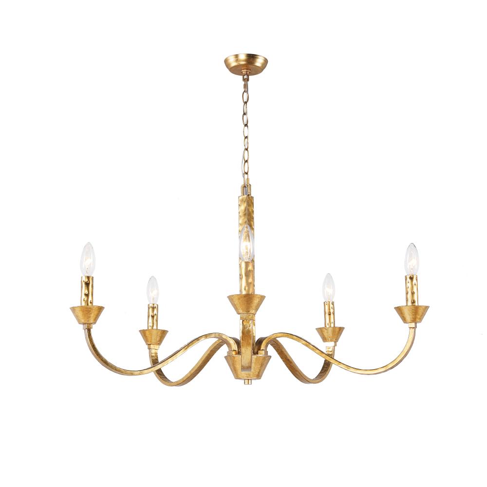 Sabine Small Chandelier with gold Finish
