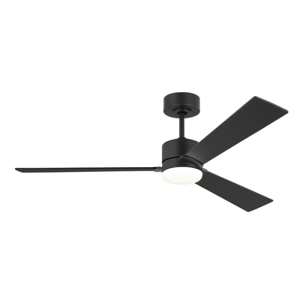 Rozzen 52" Indoor/Outdoor Midnight Black Ceiling Fan with Handheld Remote Control