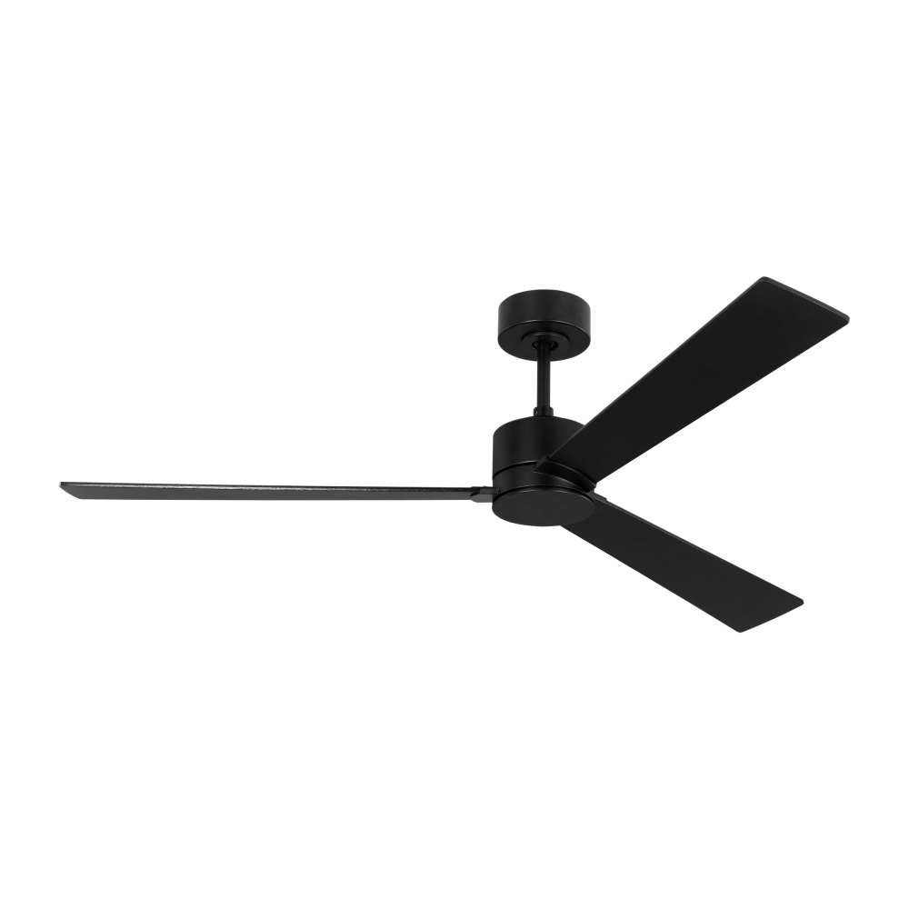 Rozzen Smart 60 Ceiling Fan in Midnight Black with Midnight Black/American Walnut Reversible Blades
