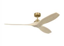 Visual Comfort & Co. Fan Collection 3CLNSM60BBSWWO - Collins Smart 60 Ceiling Fan in Burnished Brass with Washed White Oak Blades