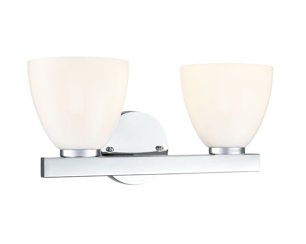 Apria 15.75" Wide 2-Light Vanity - Polished Chrome
