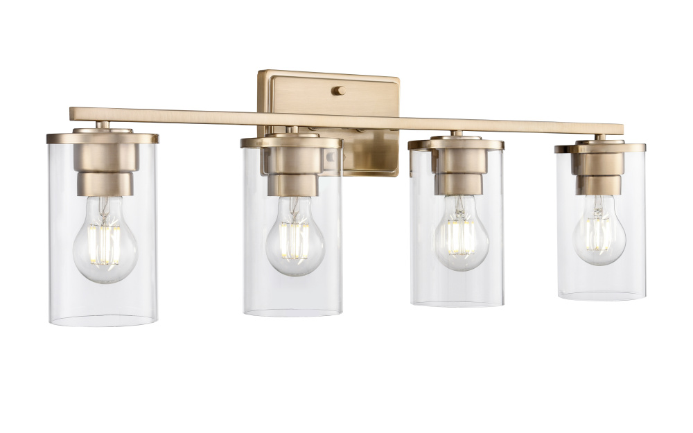 Verlana 27.75" Wide 4-Light Vanity - Modern Gold
