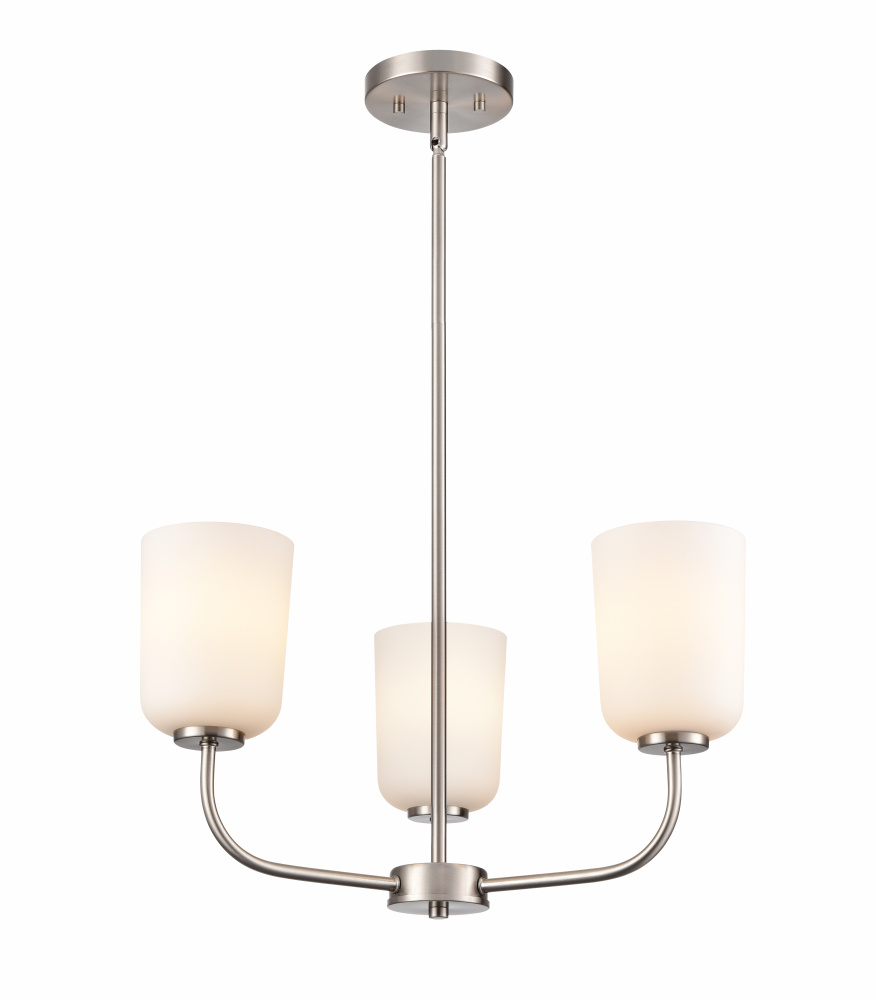 Laphia 21" Wide 3-Light Chandelier - Brushed Nickel