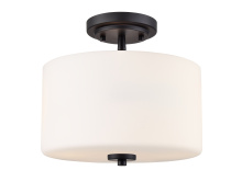 Millennium 2710WG-MB - Verlana 22" 2-Light Semi-Flush Mount - Matte Black