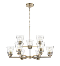 Millennium 64109-MG - Strayhan 28.5" 9-Light Chandelier -  Modern Gold