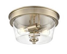 Millennium 64102-MG - Strayhan 13" 2-Light Flush Mount - Modern Gold