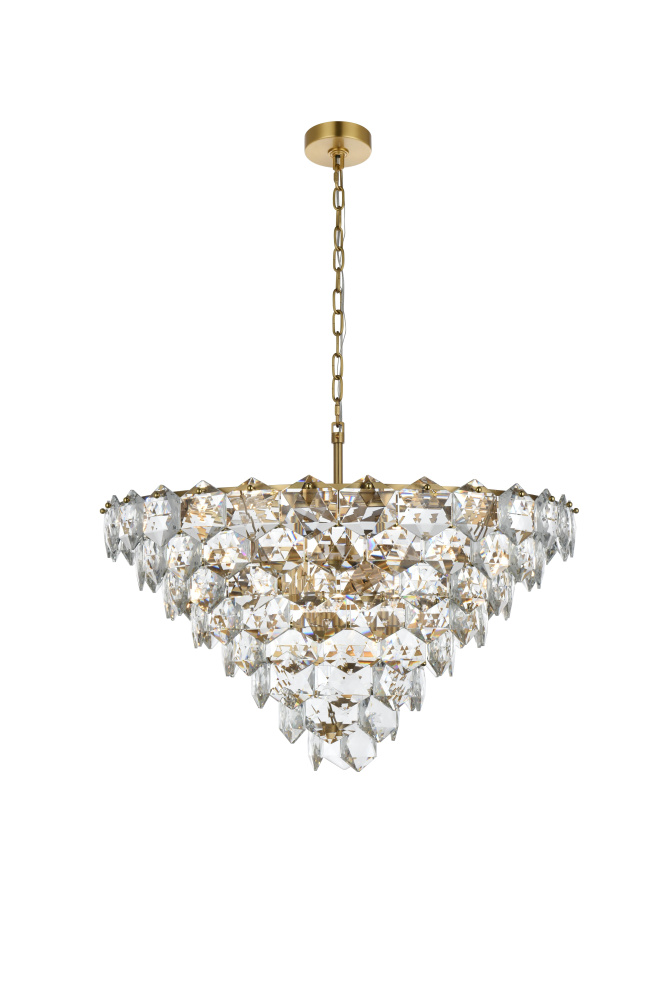 Pendant D32"H18"L15 Satin Gold