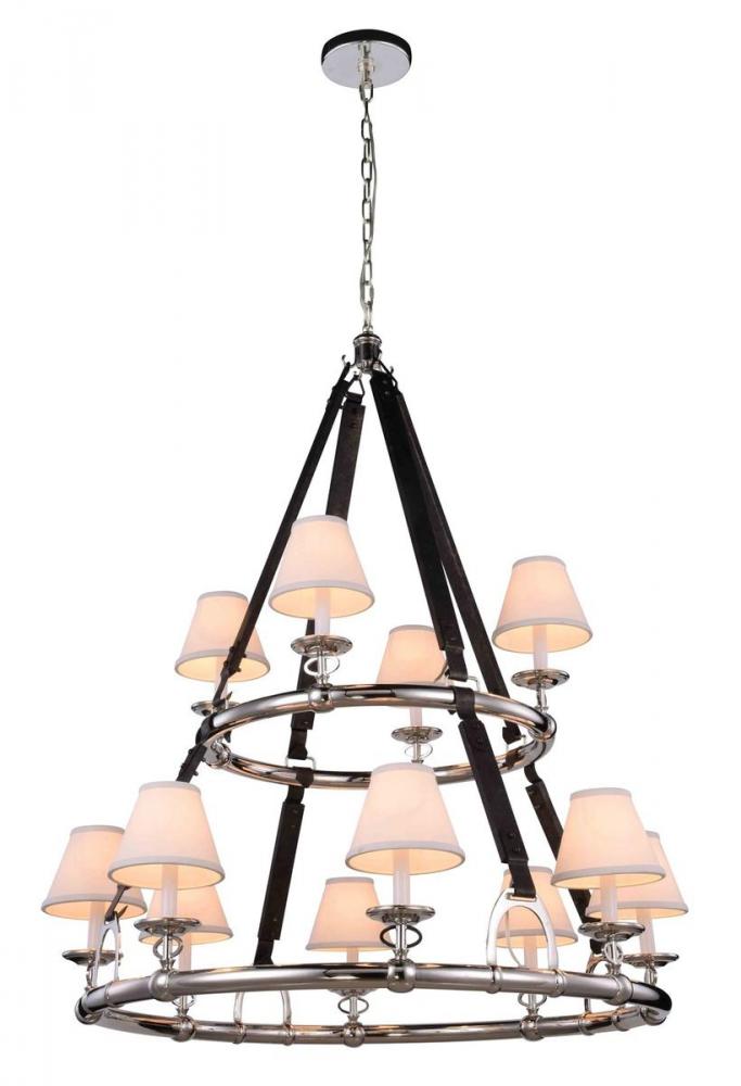 Cascade 12 Light Polished Nickel Pendant