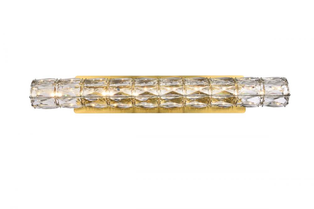 Valetta 30 Inch LED Linear Wall Sconce in Gold