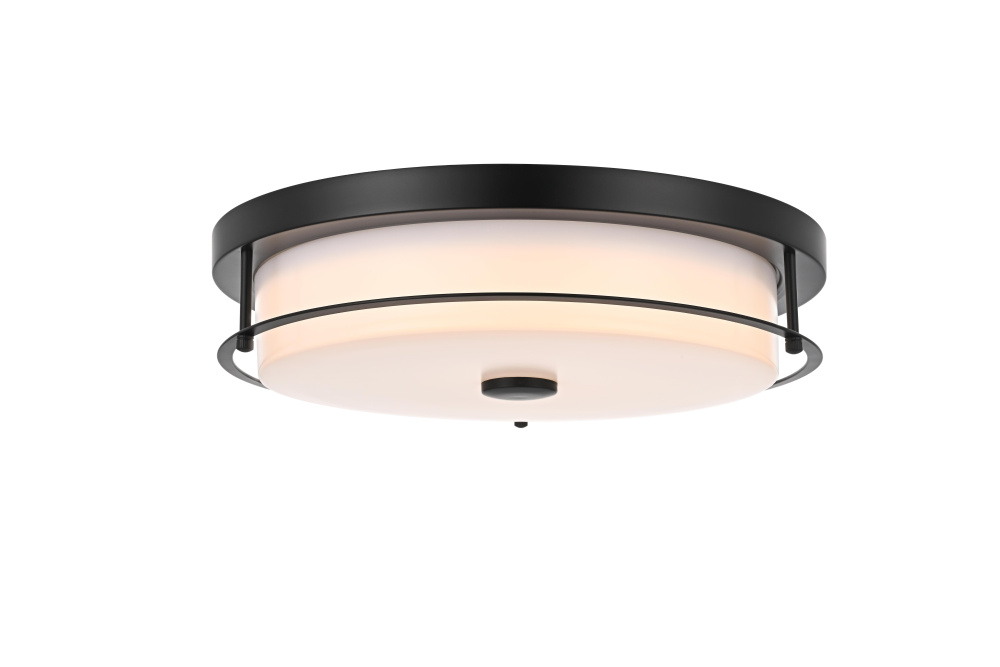 Flush Mount D16" H4" LED 24W 3CCT Black