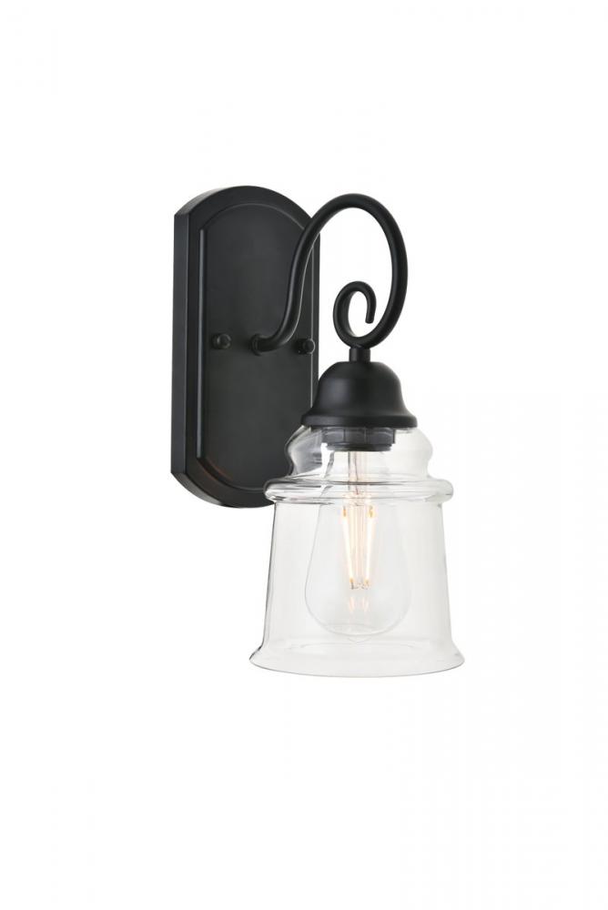 Spire 1 Light Black Wall Sconce