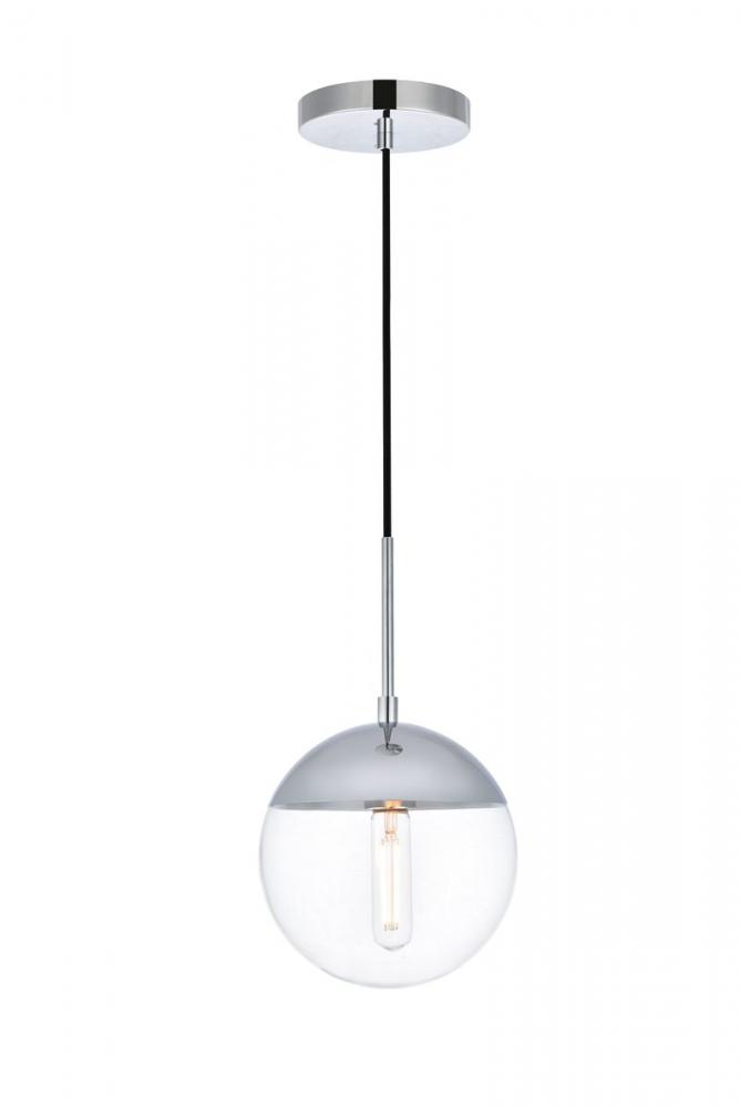 Eclipse 1 Light Chrome Pendant with Clear Glass