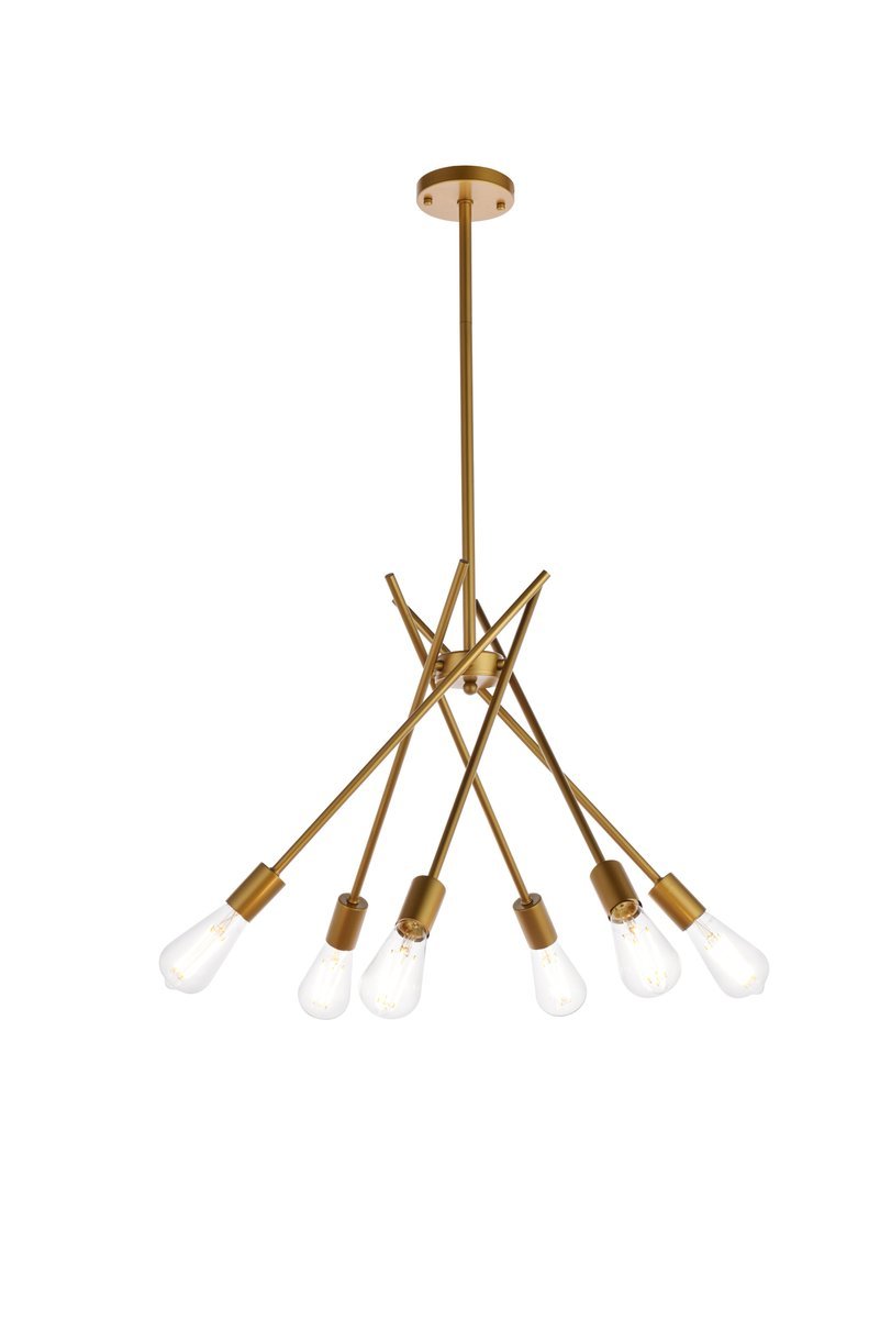 Lucca 23 Inch Pendant in Brass