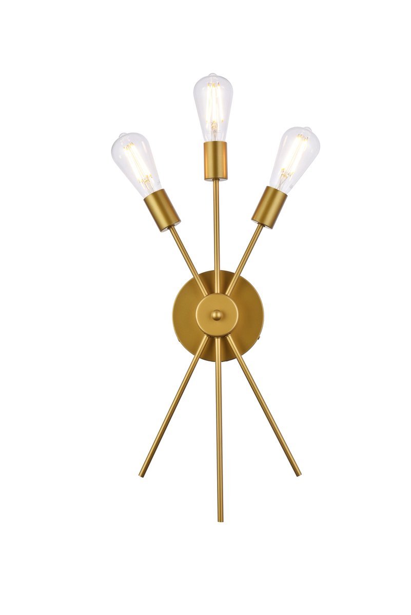 Lucca 11 Inch Bath Sconce in Brass