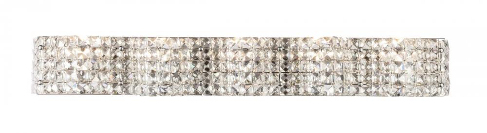 Ollie 5 Light Chrome and Clear Crystals Wall Sconce