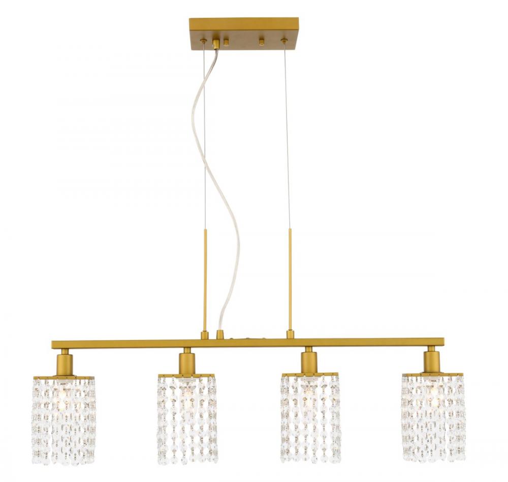 Taylor 4 Light Brass Pendant