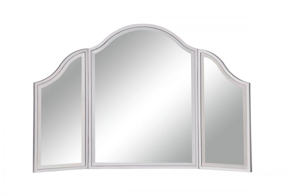 Dressing Mirror 37 In.x24 In. in Silver Paint