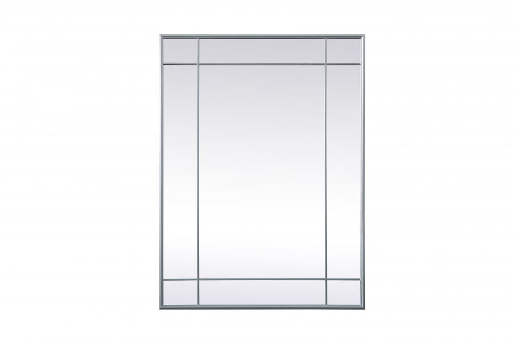 French Panel Wall Mirror 30x40 Inch in Silver