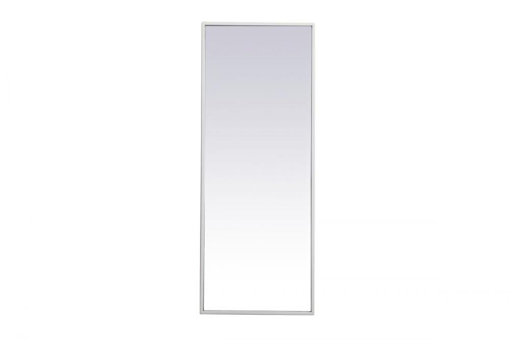 Metal Frame Rectangle Mirror 14 Inchx36 Inch in White