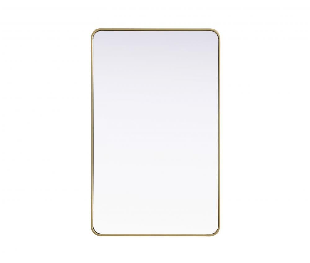 Contour Metal Rectangle Mirror 30x48 in Brass