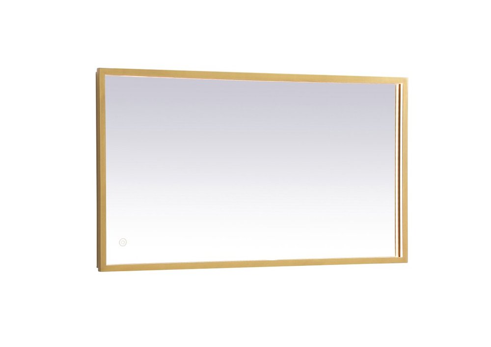 Pier 18x36 Inch LED Mirror with Adjustable Color Temperature 3000k/4200k/6400k in Brass