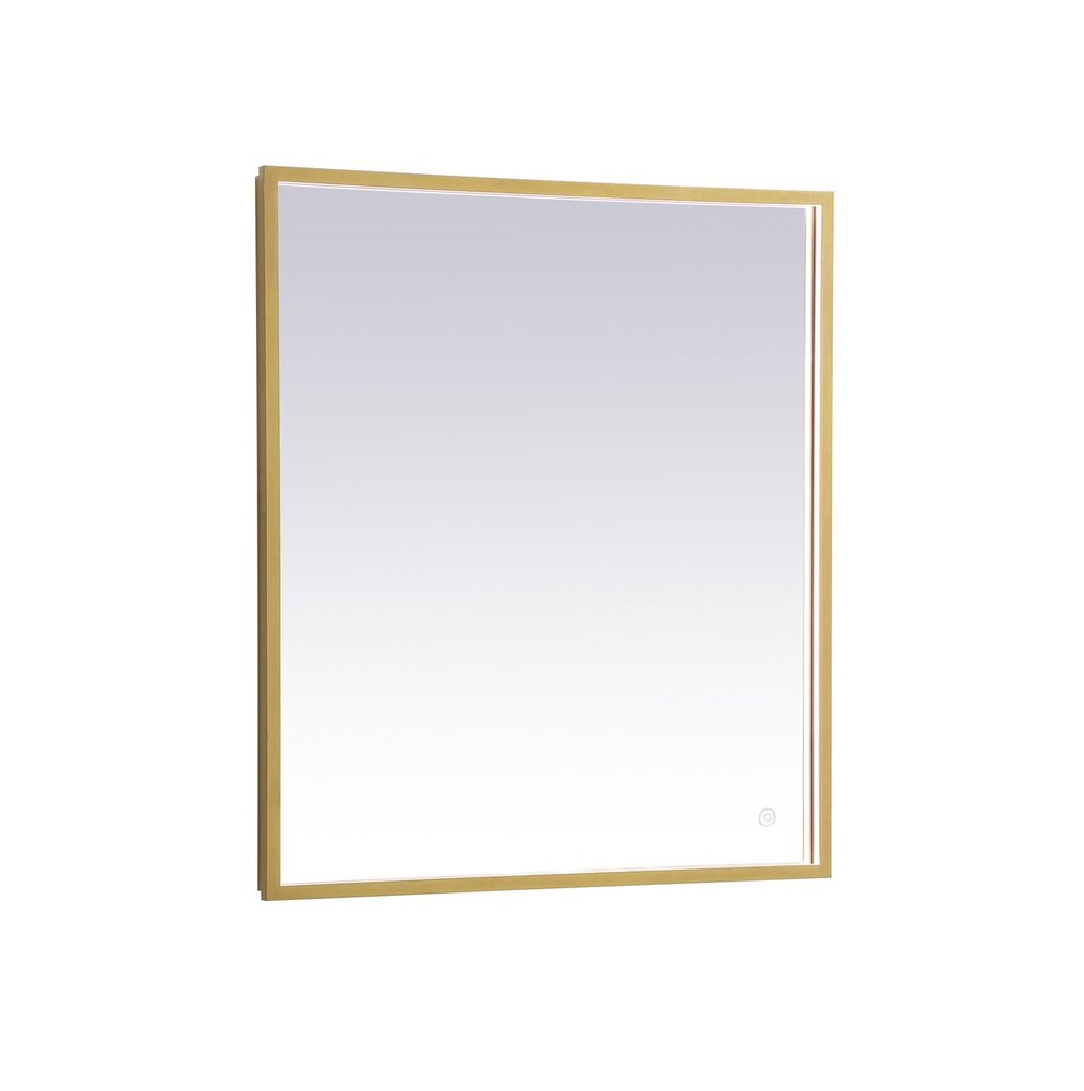 Pier 24x36 Inch LED Mirror with Adjustable Color Temperature 3000k/4200k/6400k in Brass