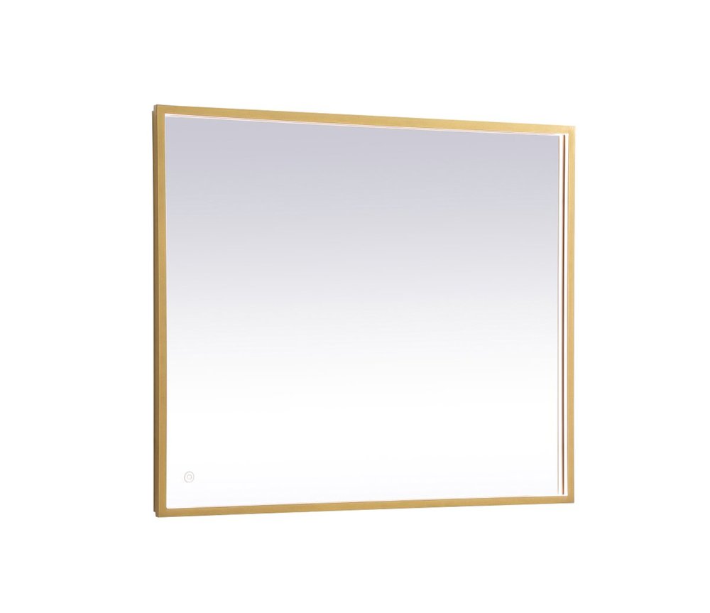 Pier 27x40 Inch LED Mirror with Adjustable Color Temperature 3000k/4200k/6400k in Brass