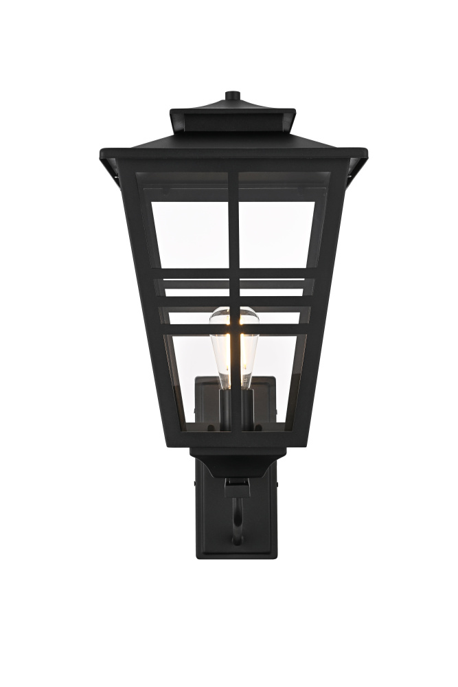 Wall sconce W12" E14" H24" L1 Black (1Box)