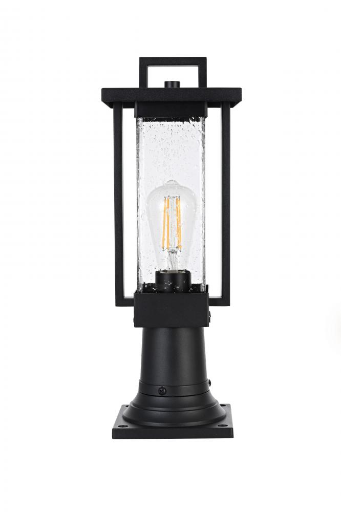 Outdoor Pole Light L6.5" H18" W5.5" L1 Black