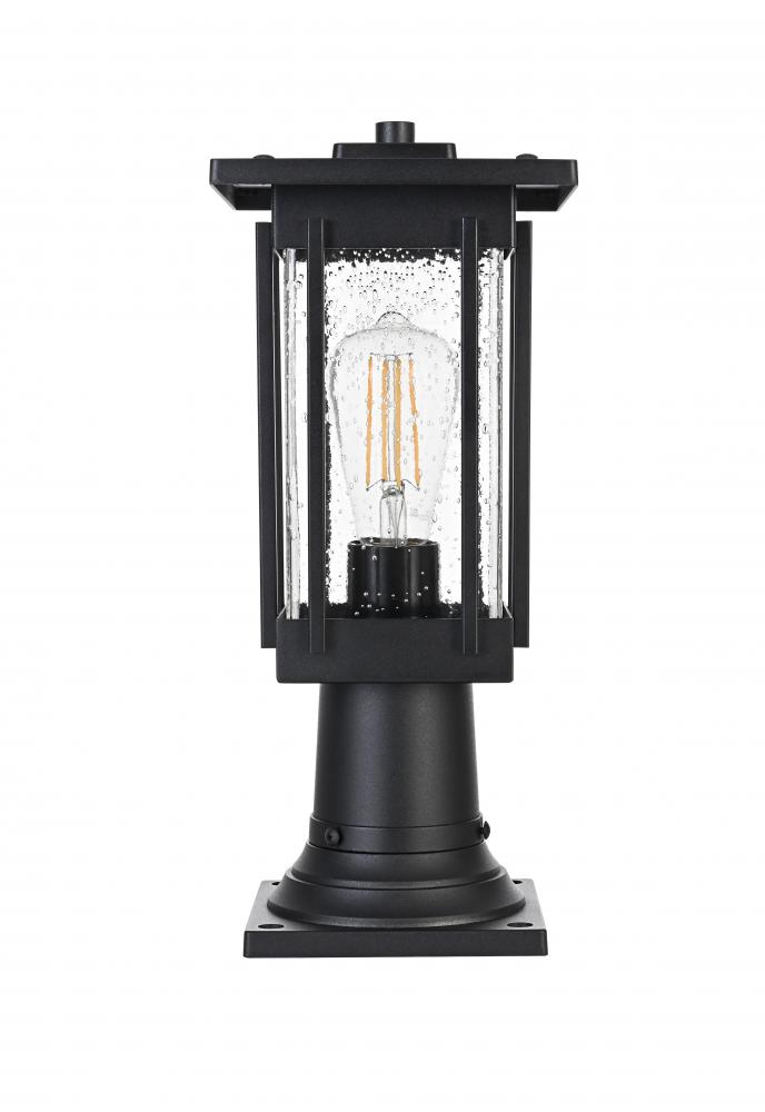 Outdoor Pole Light L6.5" W6.5" H15.5" L1 Black