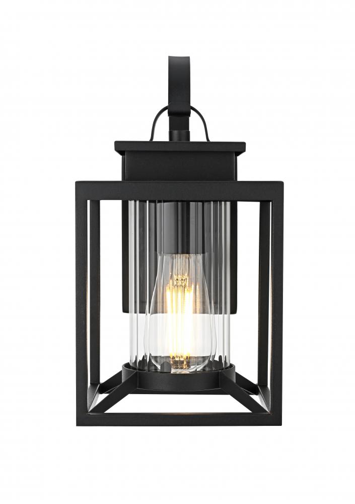Wall sconce W7" H12.5" E8.5" L1 Black
