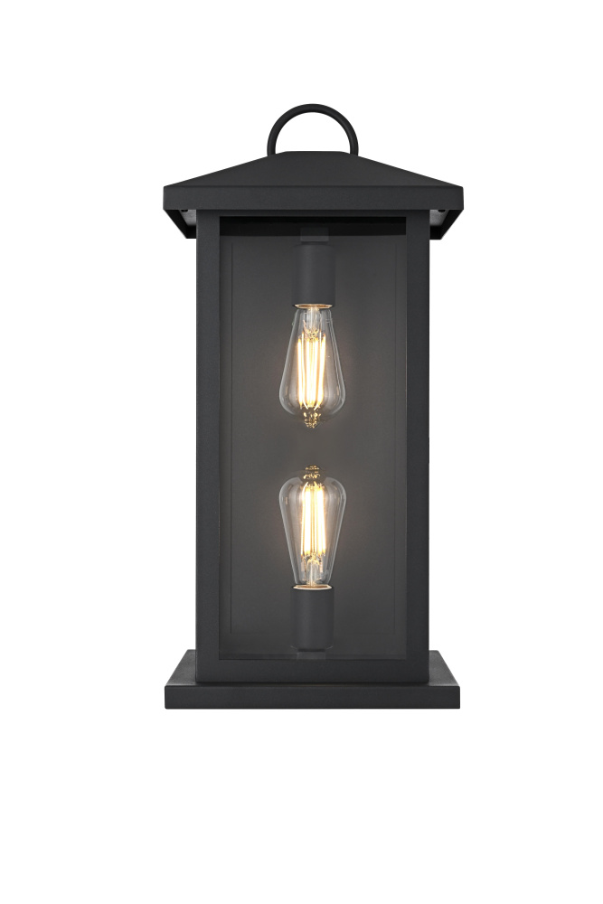 Wall Sconce W10.0" E10.3" H20.8" Black