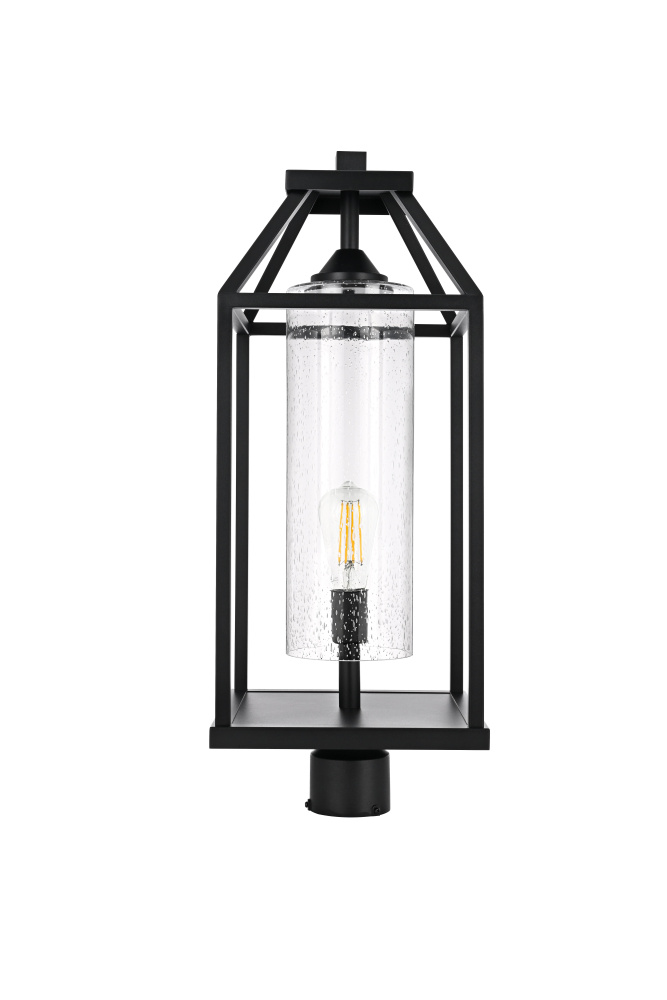 Pole Light W10.2"xD10.2"xH25.8" Lt1/E26/60W Black