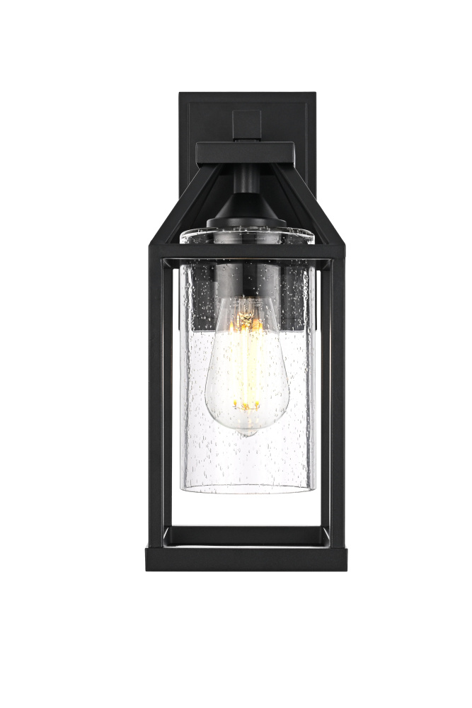Wall Sconce W5.5"xD6.6"xH14.2" Lt1/E26/60W Black
